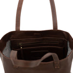 Juneau Leather Tote w/ Pocket