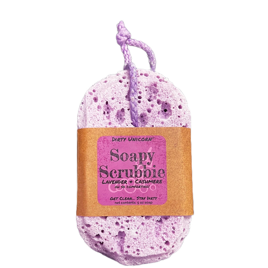Lavender Cashmere Soapy Scrubbie