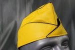 Casquette de garnison en cuir OnF en noir