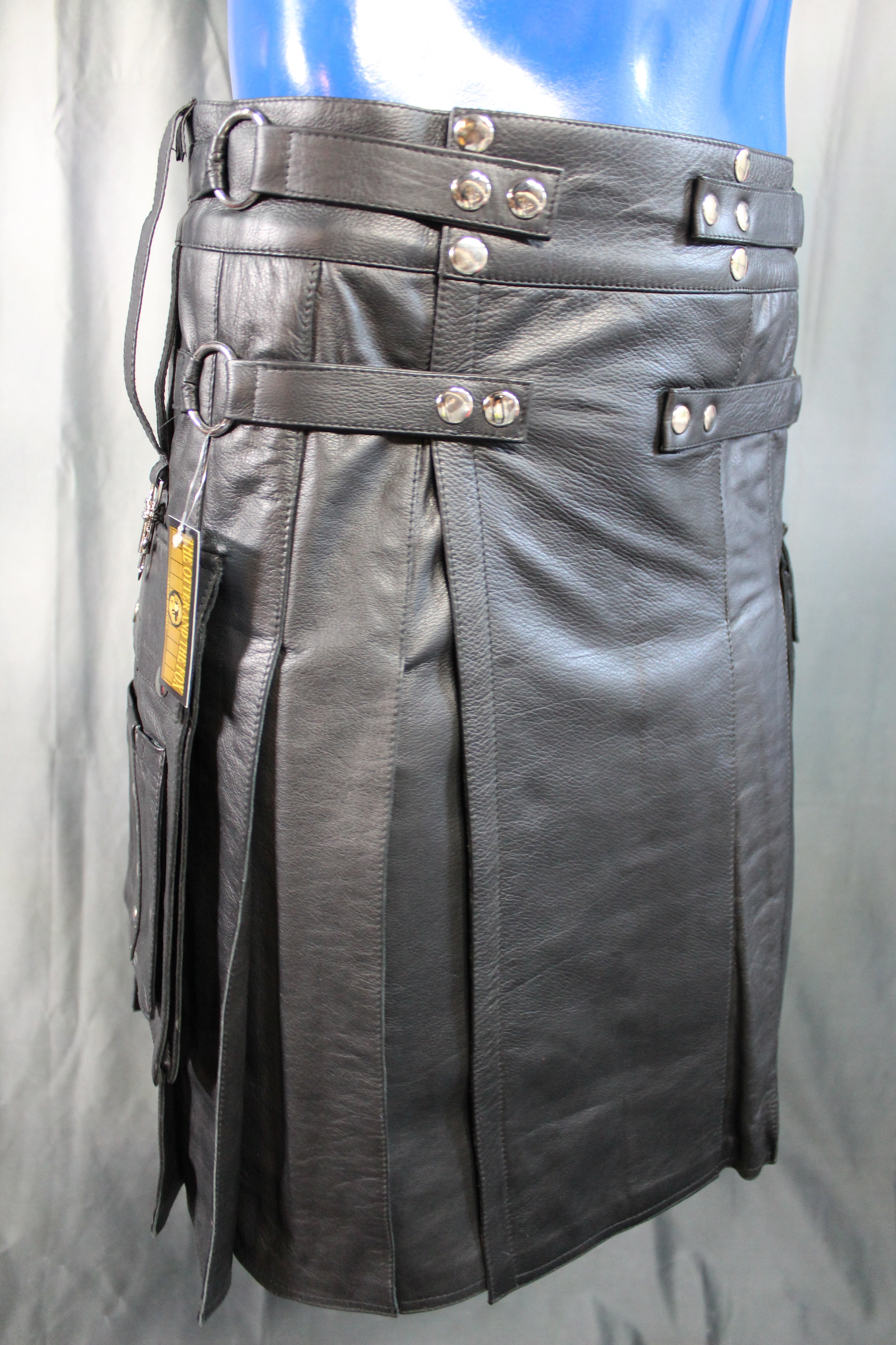 OnF Leather Kilt in Classic Black