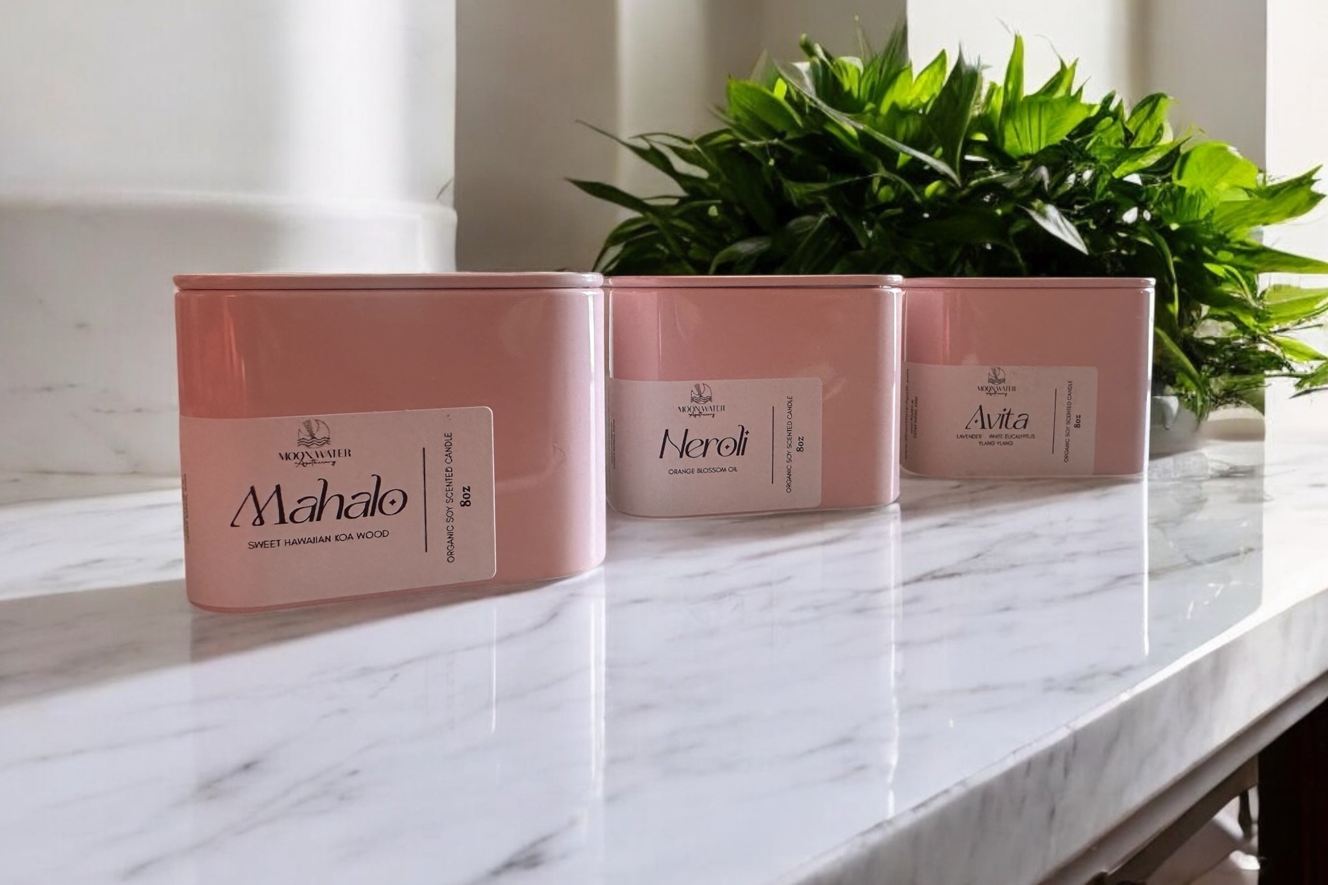 8oz Pink Tin Candles - 3 scents!