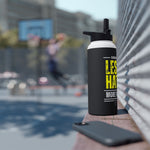 Less Hate, More Bate Stainless Steel Water Bottle, Standard Lid -B8rBrand