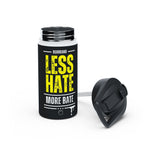 Less Hate, More Bate Stainless Steel Water Bottle, Standard Lid -B8rBrand