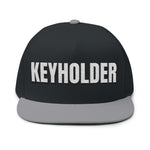 INTO: KEYHOLDER Embroidered Flat Bill Cap – Chastity Dom Hat for Bold Tops & Erotic Power Play