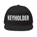 INTO: KEYHOLDER Embroidered Flat Bill Cap – Chastity Dom Hat for Bold Tops & Erotic Power Play