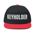 INTO: KEYHOLDER Embroidered Flat Bill Cap – Chastity Dom Hat for Bold Tops & Erotic Power Play