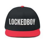 INTO: LOCKEDBOY Embroidered Flat Bill Cap – Chastity Kink Hat for Proud Subs