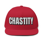 INTO: CHASTITY Embroidered Flat Bill Cap – Kink Hat for Caged Subs, Keyholder Dynamics & Erotic Denial Enthusiasts