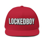 INTO: LOCKEDBOY Embroidered Flat Bill Cap – Chastity Kink Hat for Proud Subs