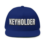 INTO: KEYHOLDER Embroidered Flat Bill Cap – Chastity Dom Hat for Bold Tops & Erotic Power Play