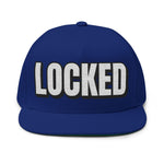 INTO: LOCKED Embroidered Flat Bill Cap – Chastity Lifestyle Hat for Caged Subs, Kinksters & Devoted Toys