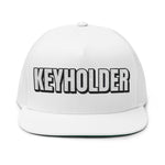 INTO: KEYHOLDER Embroidered Flat Bill Cap – Chastity Dom Hat for Bold Tops & Erotic Power Play