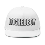 INTO: LOCKEDBOY Embroidered Flat Bill Cap – Chastity Kink Hat for Proud Subs