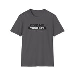 Give Me Your Key - Chastity Shirts by LockedBoy Athletics