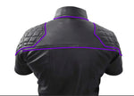 Camisas de cuero OnF en negro con reflejos morados