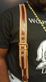 Karung Snakeskin Suspenders with Lambskin Edge