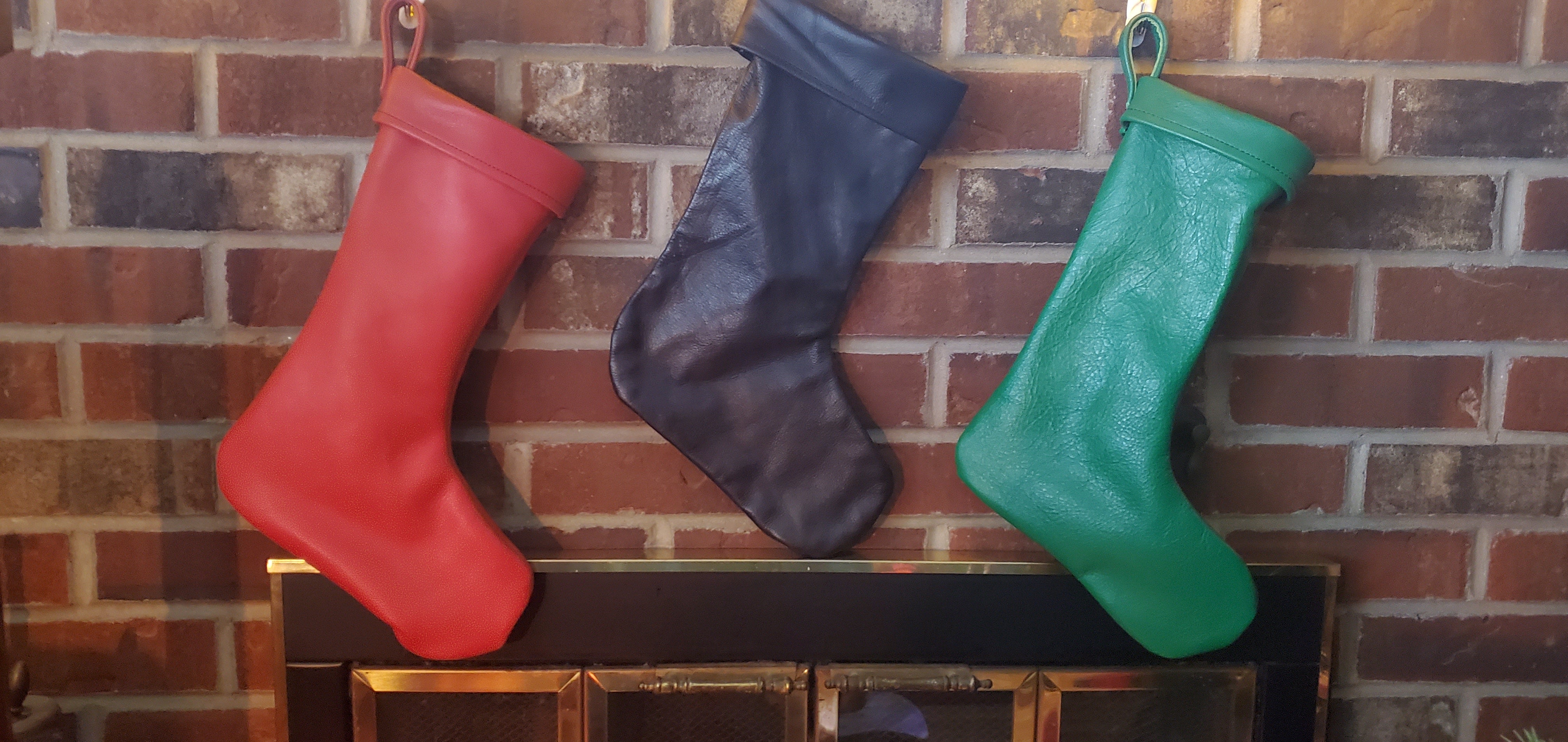 Leather Christmas Stockings