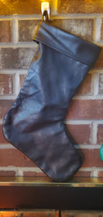 Leather Christmas Stocking - 100% Hand Made in the USA. Monogramming Available.