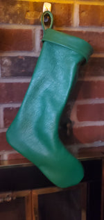 Leather Christmas Stocking - 100% Hand Made in the USA. Monogramming Available.