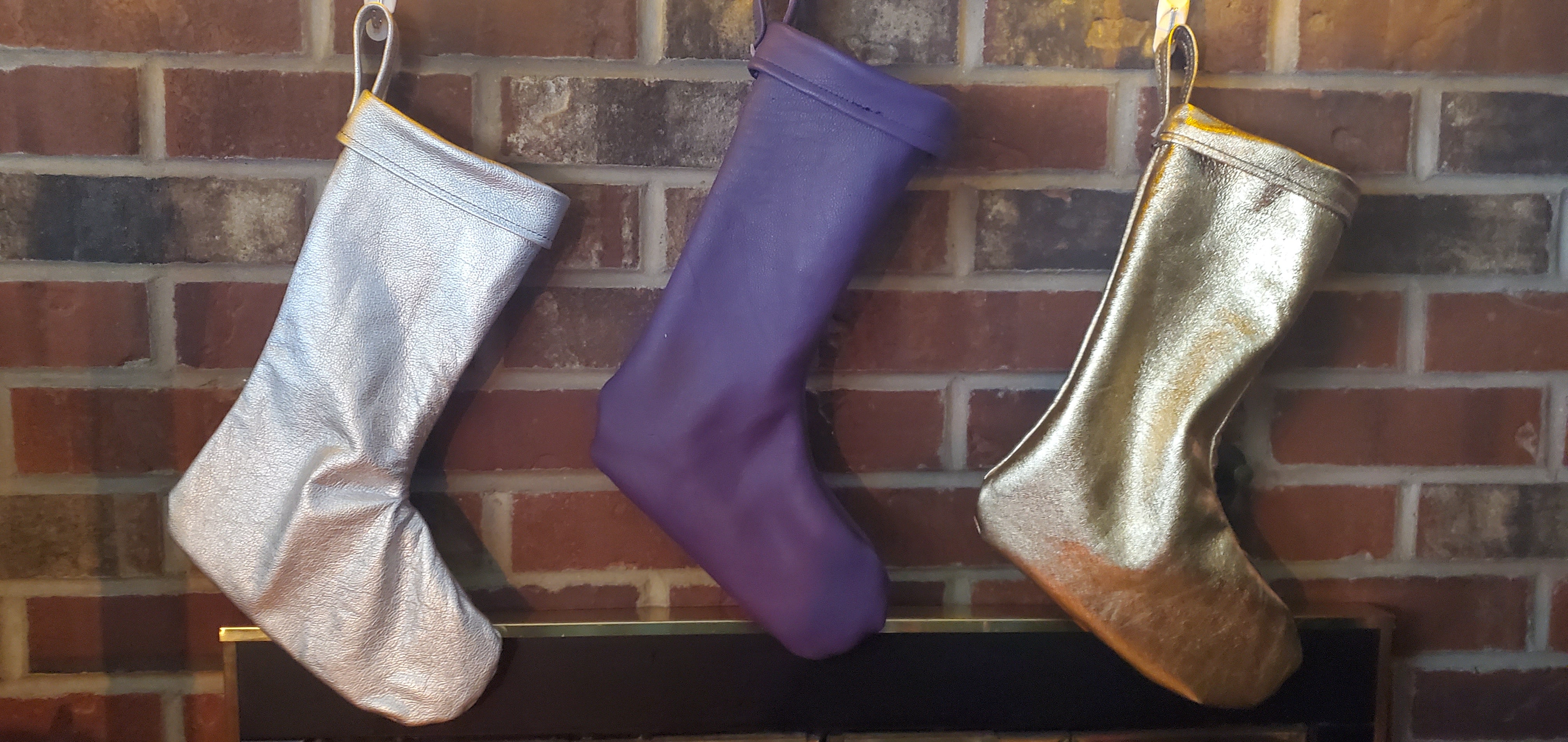 Leather Christmas Stockings