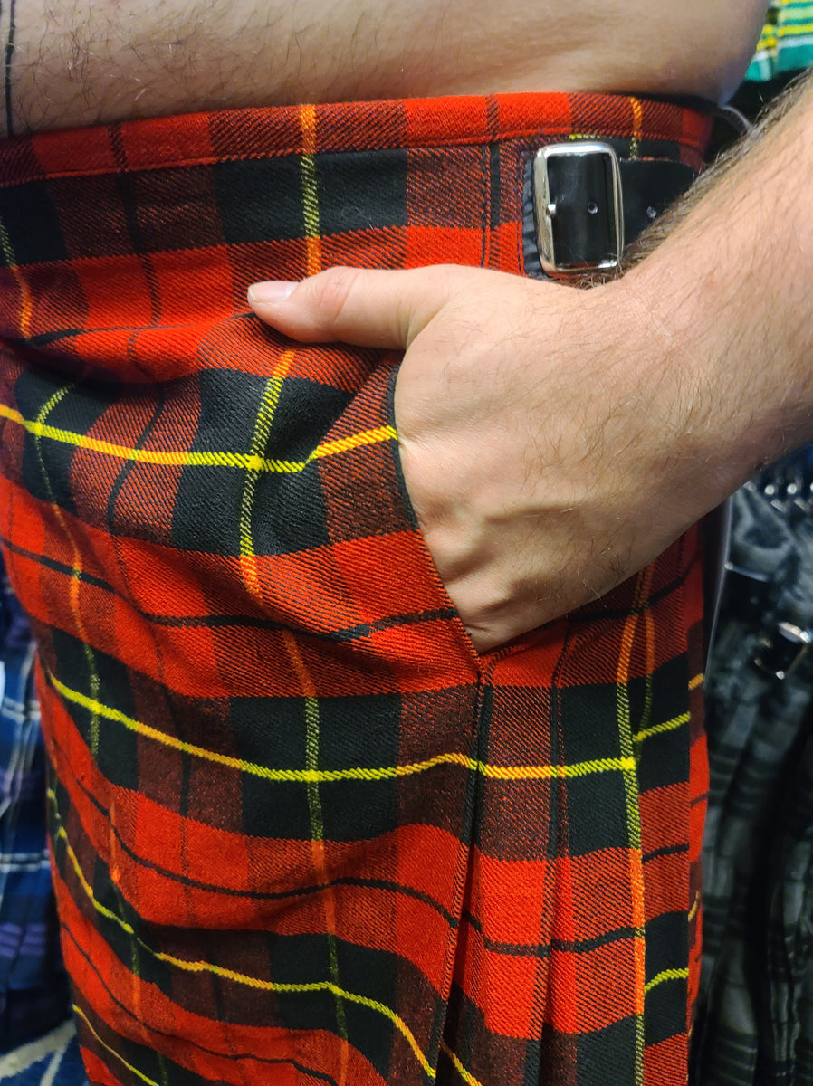 Red Flannel Tartan Kilt by KiltedBros – Wolfstryker Leather