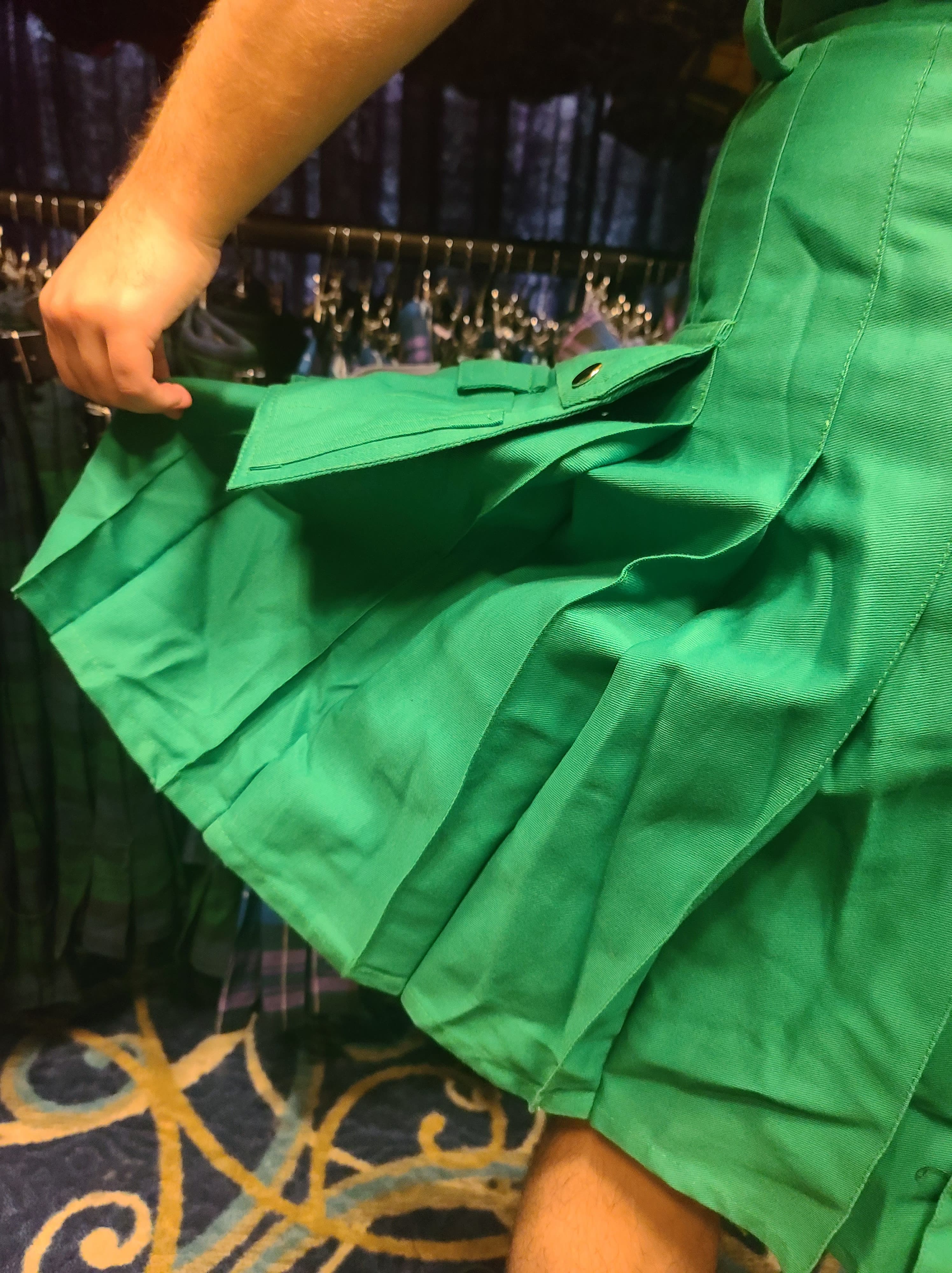 Kilt utilitaire en Kelly Green par KiltedBros