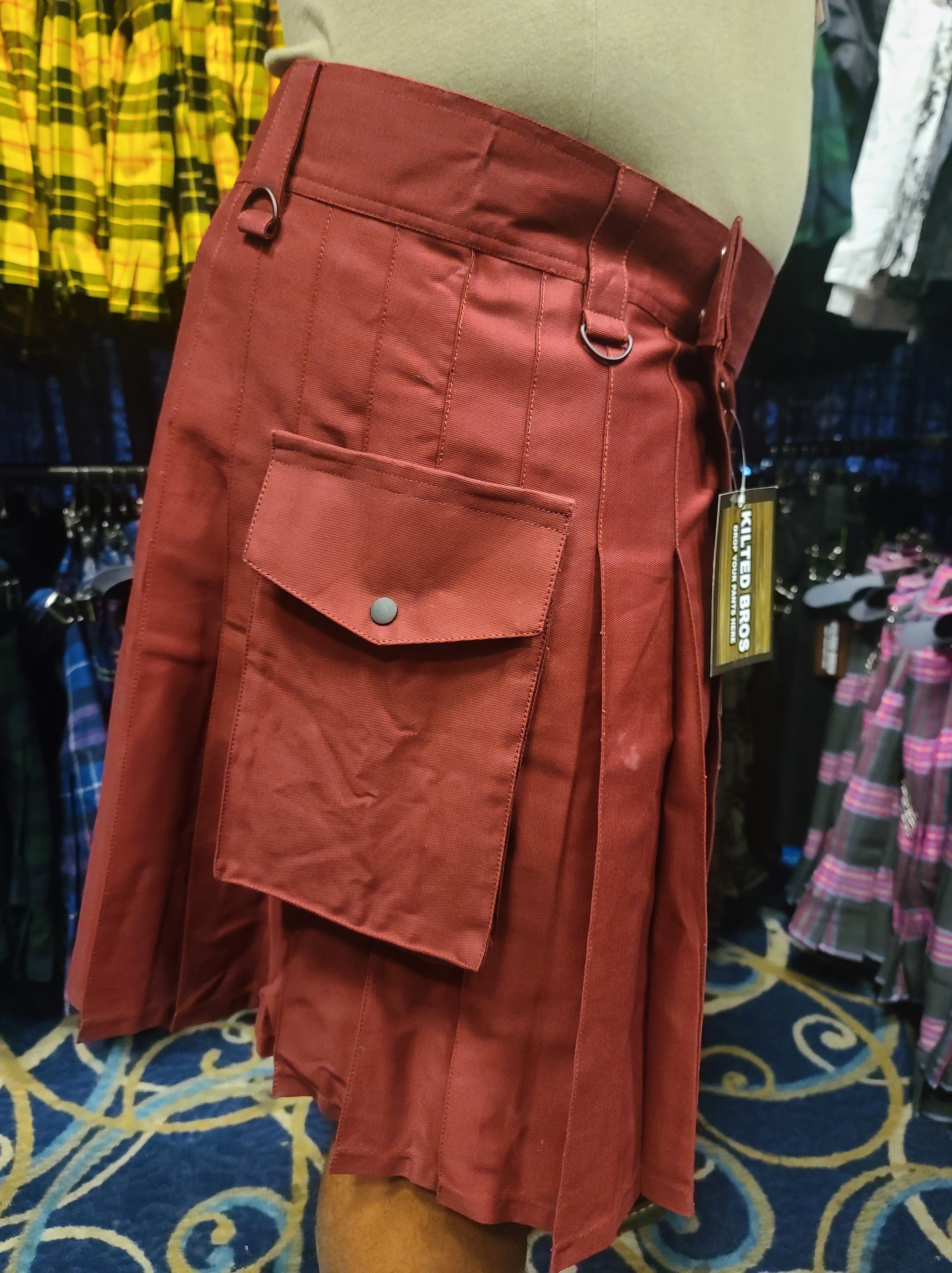 Utility Kilt in Burgundy by KiltedBros