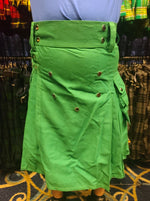 Kilt utilitaire en Kelly Green par KiltedBros