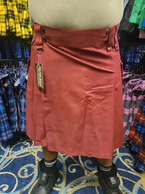 Utility Kilt in Burgundy by KiltedBros