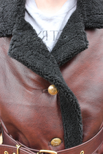 Leather and Shearling Coat