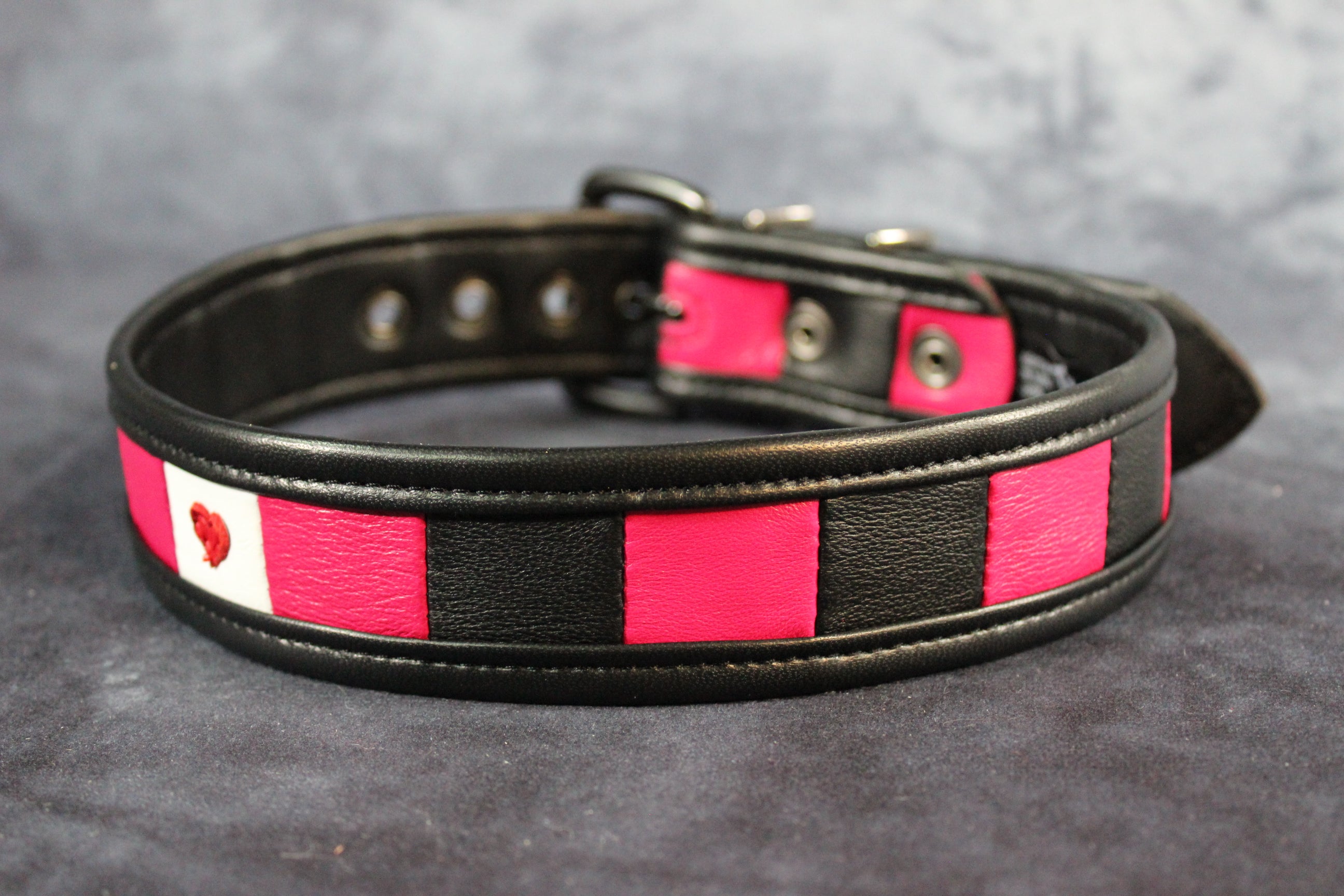 Leather Girl Flag Buckled Armband