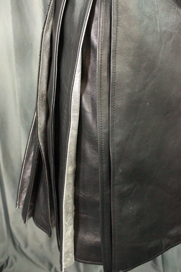 Pleated Leather Kilt