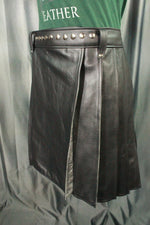 Pleated Leather Kilt