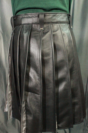 Pleated Leather Kilt