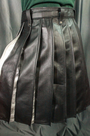 Pleated Leather Kilt