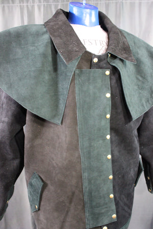 Suede Leather Duster (shortened) with Mantle