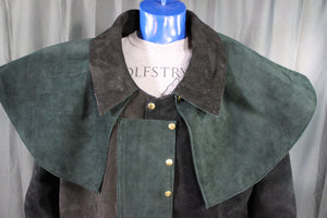 Duster en cuir suédé (raccourci) avec manteau