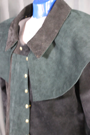 Duster en cuir suédé (raccourci) avec manteau