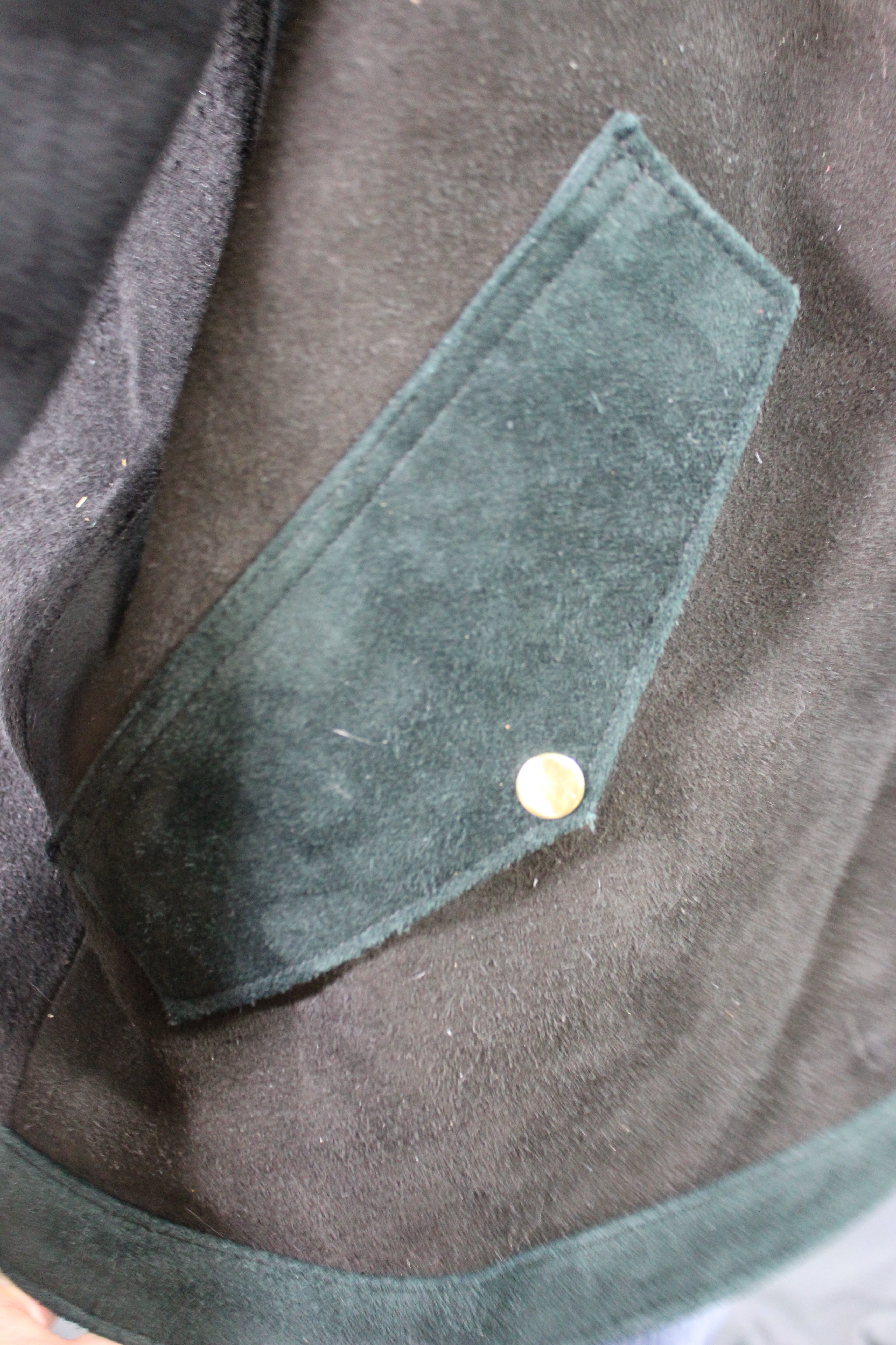 Suede Leather Duster (shortened) with Mantle