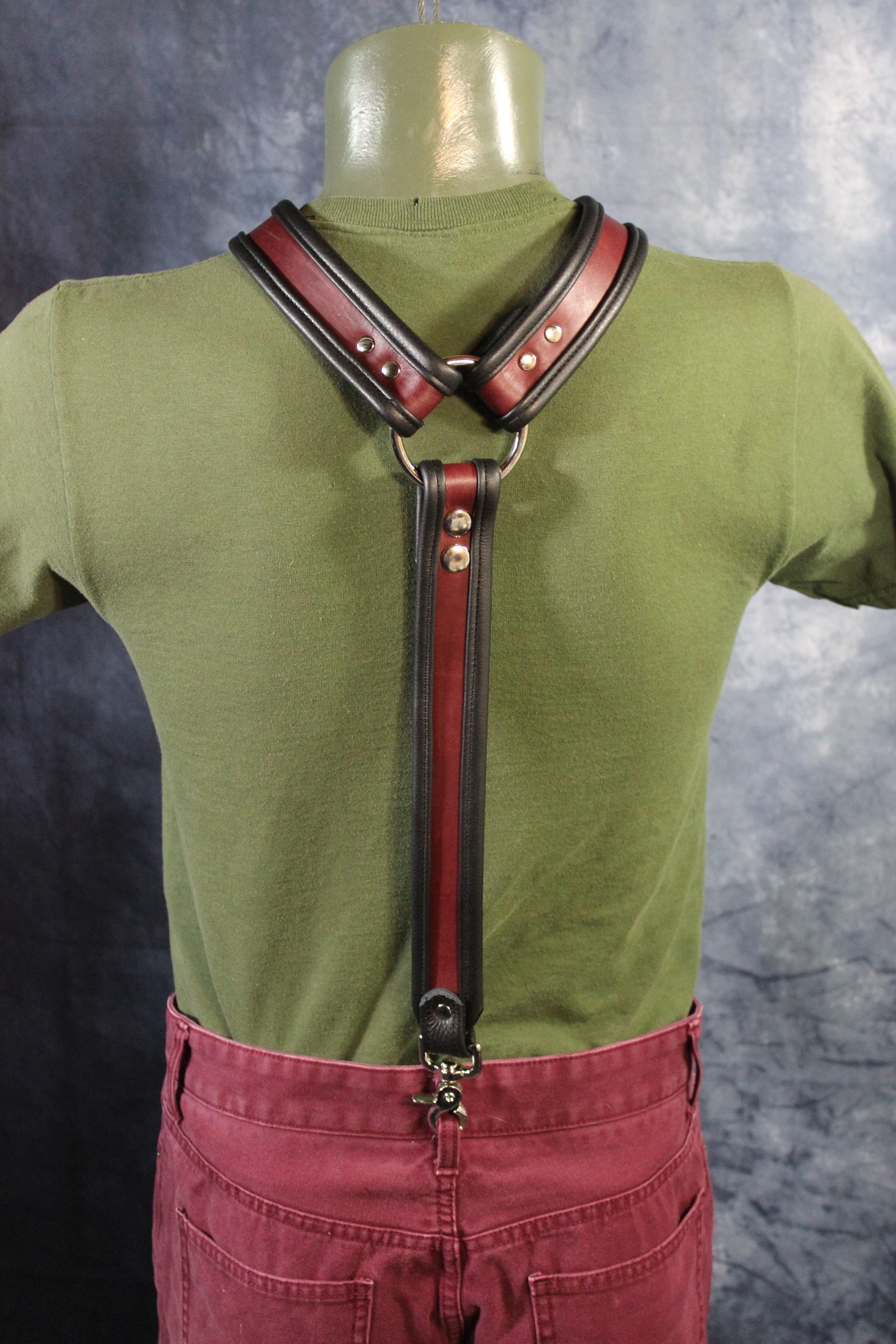 Two Tone Leather Suspenders