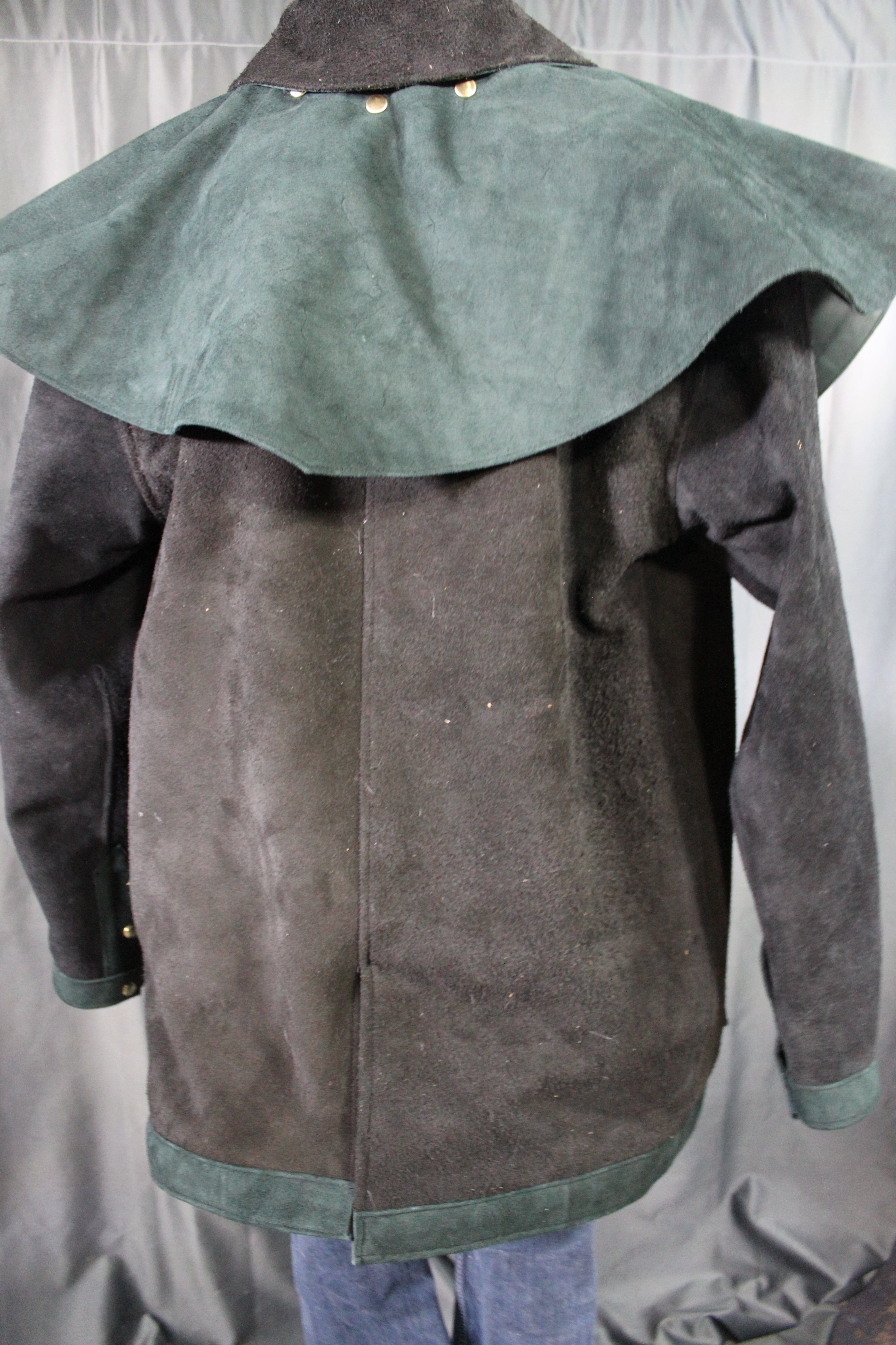 Suede Leather Duster (shortened) with Mantle