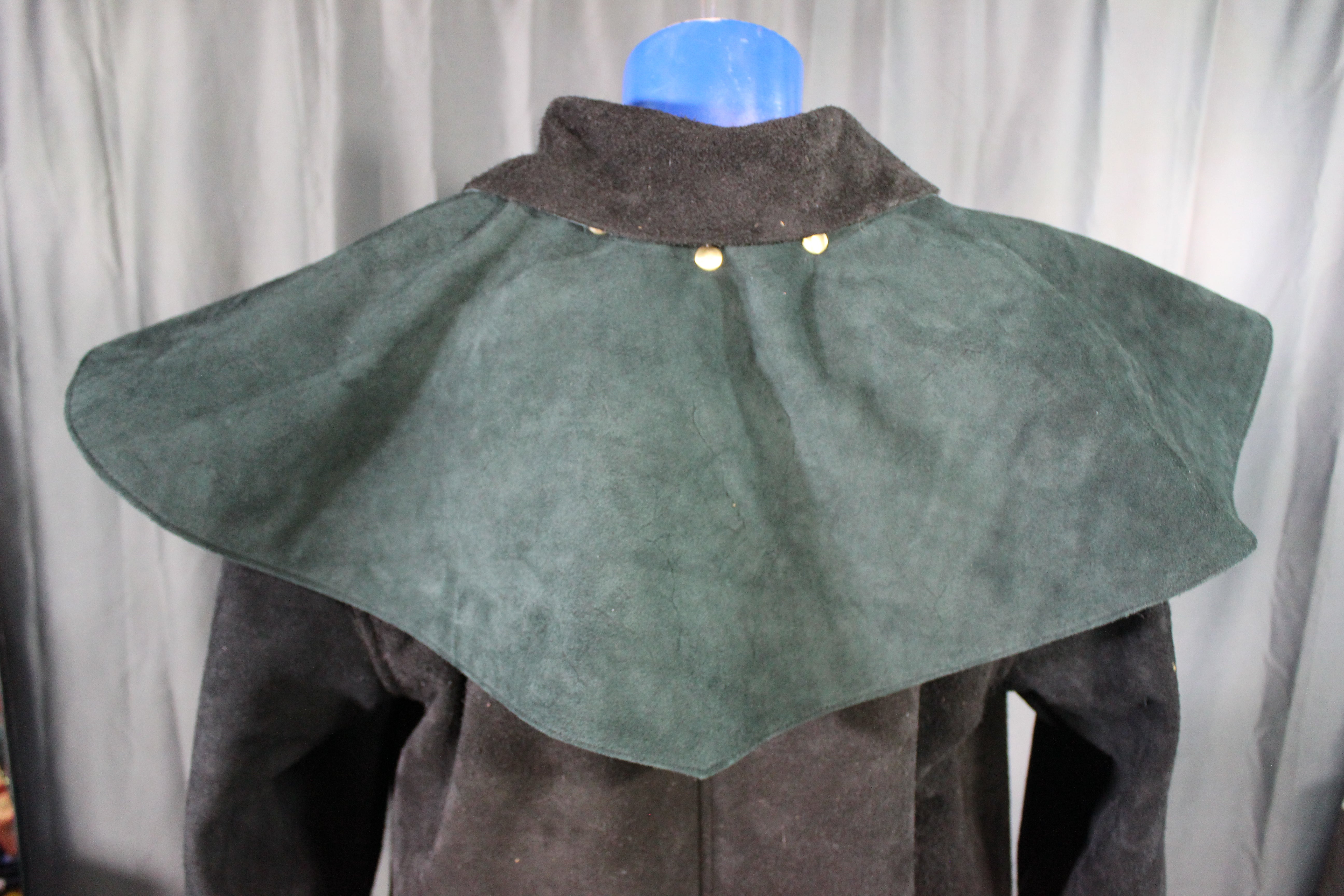 Suede Leather Duster (shortened) with Mantle