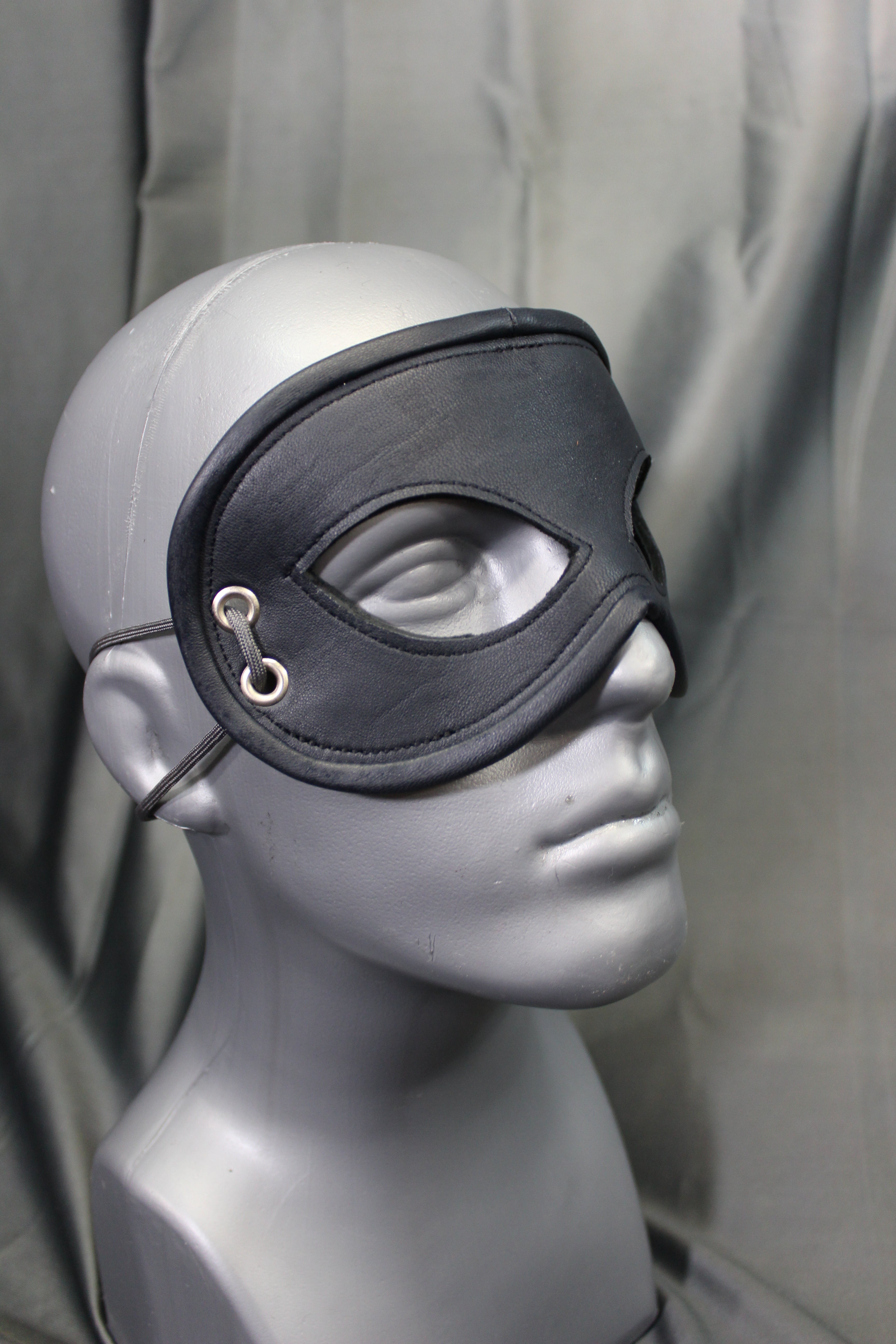 Leather Party Mask with Rolled Edge