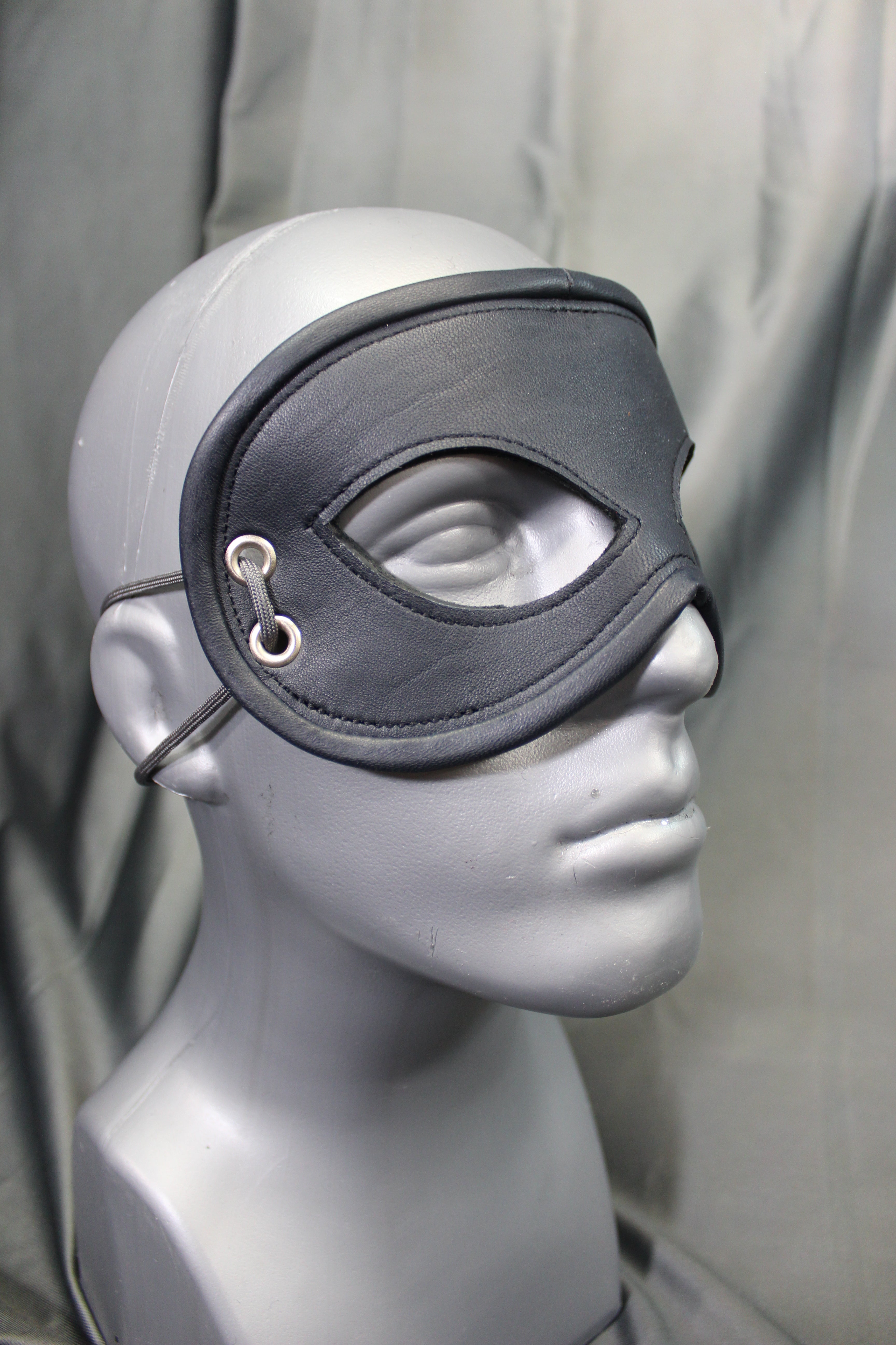 Leather Party Mask with Rolled Edge