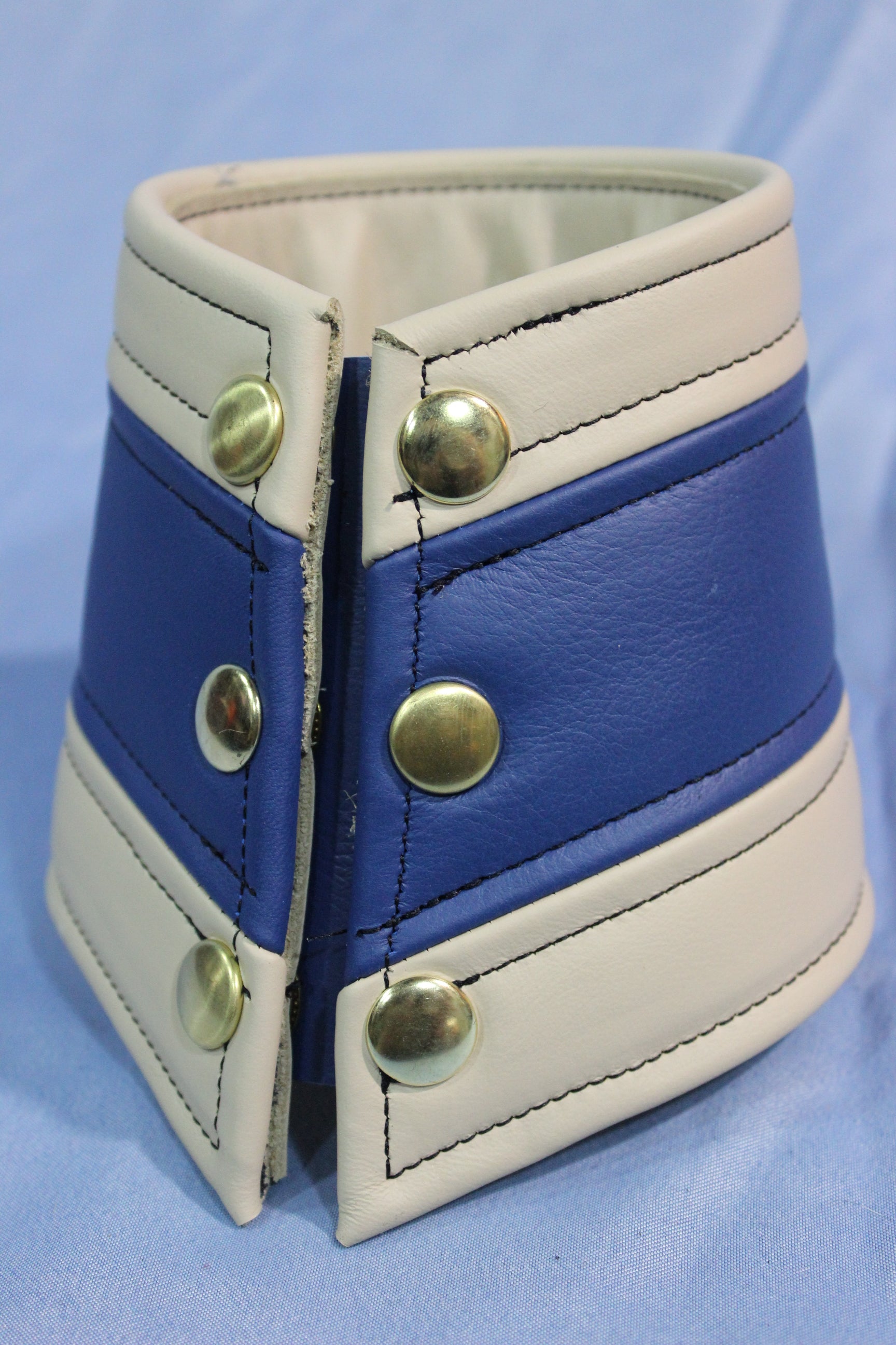 White and Blue Bracers