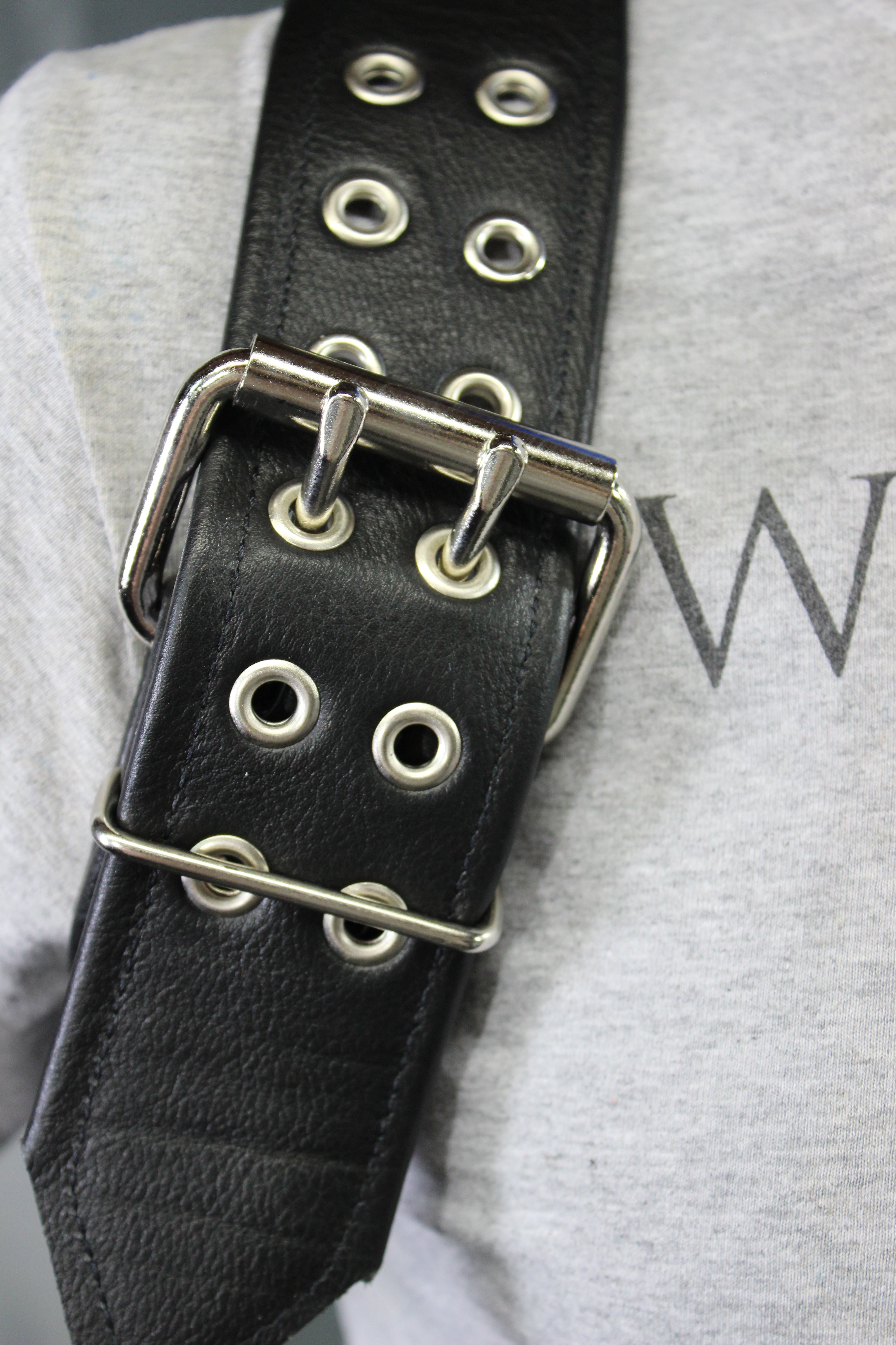 Our Back to Basics Black DOUBLE WIDE Convertable Leather Suspenders!