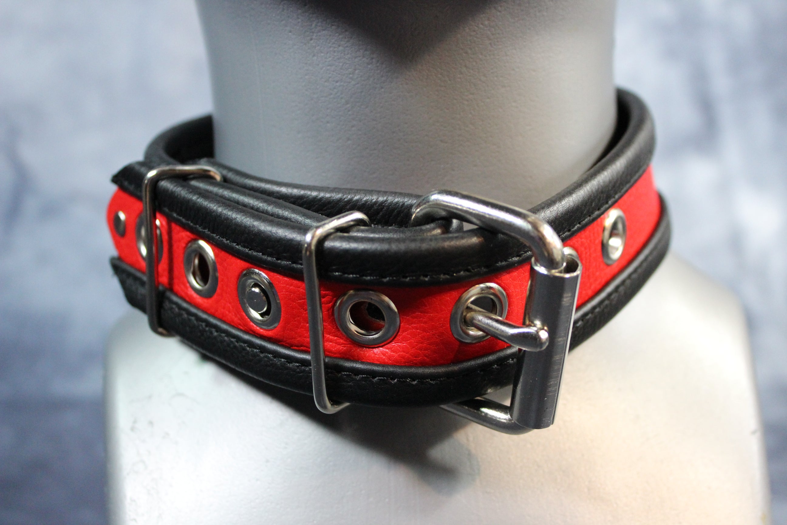 Locking Two-Tone Collar - Recessed Stripe Construction