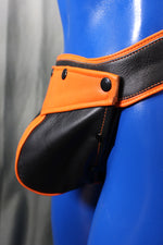 Black and Orange Bulldog Harness and Jock Combo!