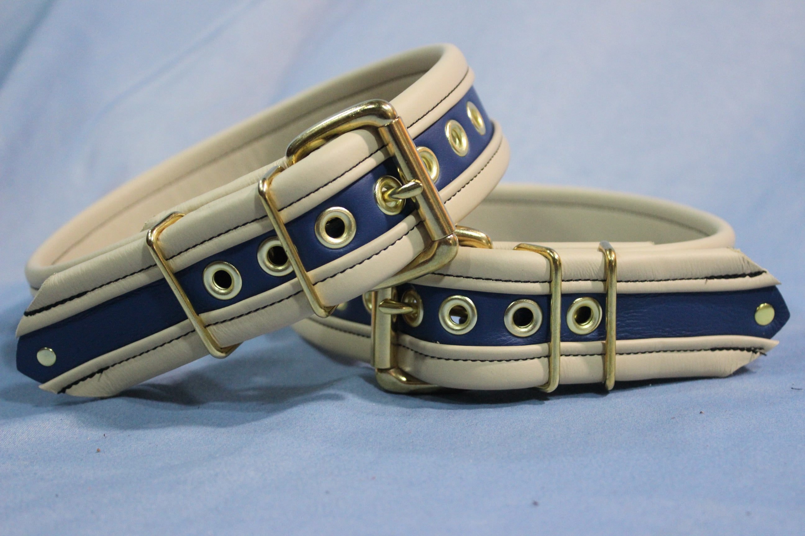 Two Toned Armbands (Blue with White Edging)