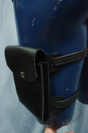 Leather Thigh Pouch Cell Phone Holster